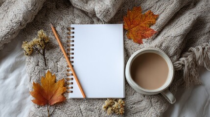 Autumnal comfort on a bed