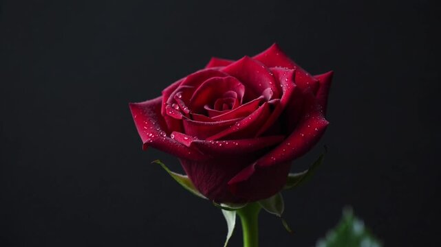 bloom of specific flower placed against dark backdrop, featuring empty area for text