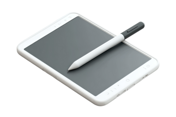White tablet with stylus