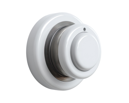 White circular device with concentric rings