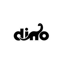 Creative Dino Typography Logo Design