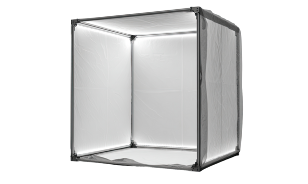 White cube photo studio backdrop