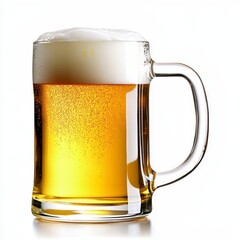 Mug with beer. Frothy ale in ceramic tankard alcoholic beverage brew refreshment pub bar tavern drinkware celebration party lager stout pilsner refreshment.