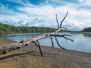 view of The River Hamble Hampshire England home to HMS Cricket the Royal Marine landing craft crew training base during World War II