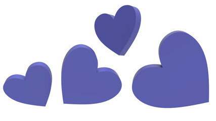 Purple hearts love