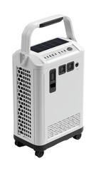 Portable white medical device with solar panel