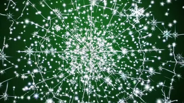 Verdant Festive Season Backdrop With Frozen Crystals And Glimmers