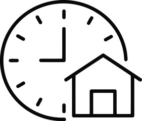 Home time clock icon