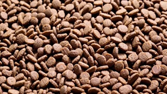 The substrate of dehydrated nourishment for companion animals, comprising pellets of high-quality nutrition for felines or canines