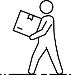 Delivery man carrying box
