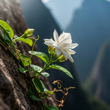 jasmine flowers grow on the hill