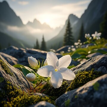 jasmine flowers grow on the hill