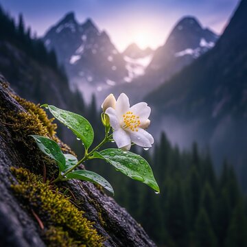 jasmine flowers grow on the hill