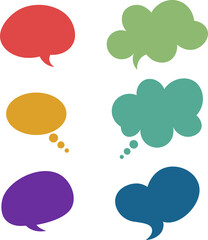 set of speech bubbles
