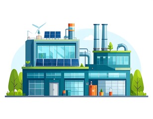 Obraz premium Modern sustainable factory