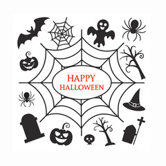 halloween card with a ghost