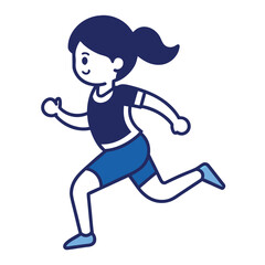 Girl (Child)  Vector icon on white background