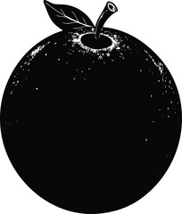 A vibrant red apple with fresh water drops rests on a sleek black background, a healthy and ripe fruit illustration
