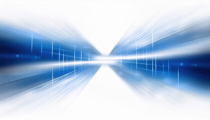 radiant futuristic light burst with glowing blue speed lines converging to a bright white horizon ideal for sci fi background or motion texture