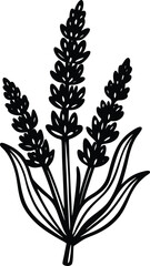 Silhouette of a tree with ornate floral design and decorative swirls