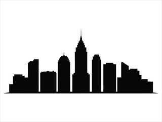 Cityscape silhouette buildings architecture urban