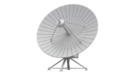 Satellite dish antenna illustration used for global communications