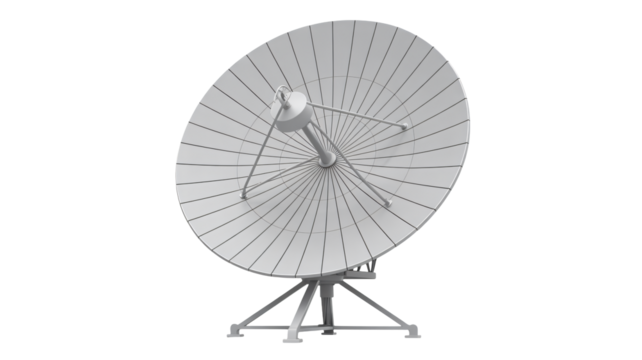 Satellite dish antenna illustration used for global communications
