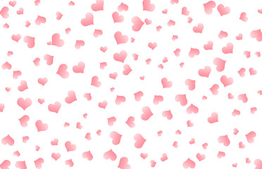 Soft Pink Hearts Scatter Seamless Love Pattern Background