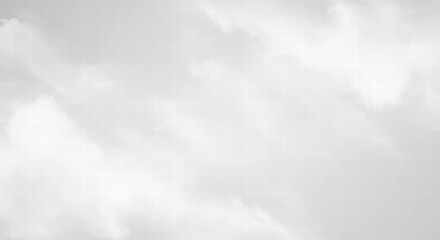 Fototapeta premium Overcast Sky with Fluffy White Clouds, Minimalist Background, Neutral and Calm Atmosphere.