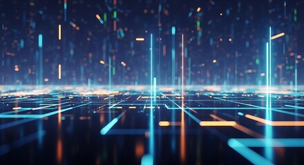 Digital Network Futuristic Technology.