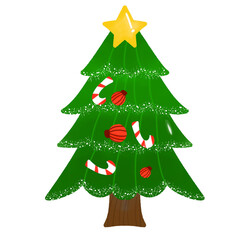 Christmas tree illustration for decoration
