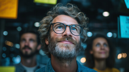 Team of Architects Brainstorming Creative Ideas in Modern Workspace