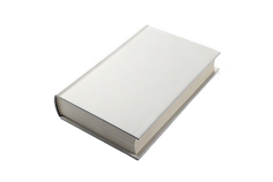 Blank paperback book mockup isolated on transparent background for creative design projects transparent background