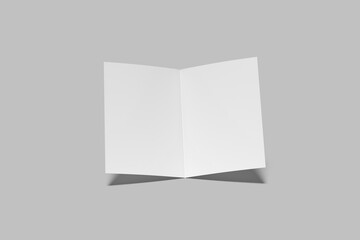 a5 bifold blank mockup with shadow