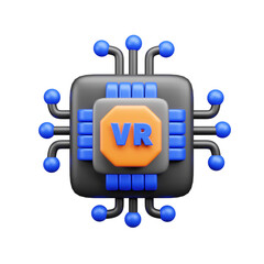 Virtually - AR-VR 3D Icon