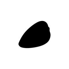 Sun flower seed silhouette vector flat design.
