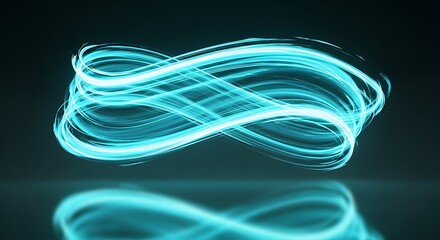 Abstract Glowing Light Trails.