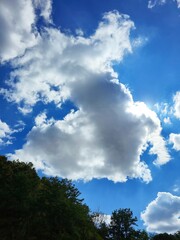 blue sky with white clouds