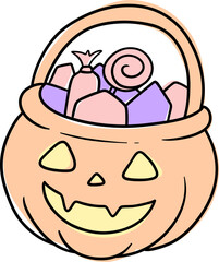 Cute Halloween Pumpkin Candy Basket