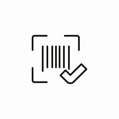 barcode valid icon sign vector