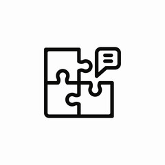 feedback puzzle icon sign vector