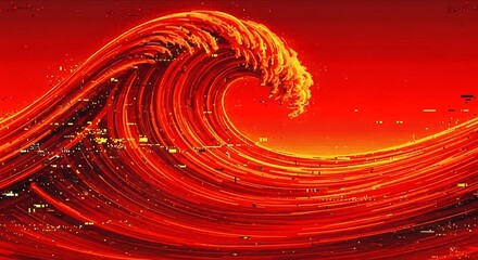 Fiery Red Wave of Energy.