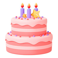 birthday cake with candles