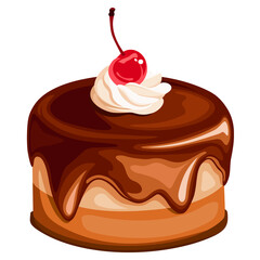 chocolate cake with cherry