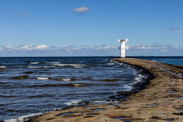 Świnoujście, Bałtyk, morze, Stawa Młyny, wiatrak, latarnia, © Estera