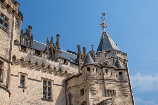 Castel of Saumur, medieval architecture in the Loire Valley in France