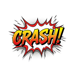 Obraz premium Crash comic book sound effect on