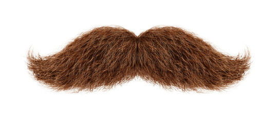 Mustache PNG Transparent Background, Brown Realistic Hair Moustache Isolated PNG
