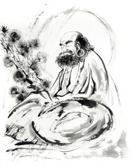 Bodhidharma in Samadhi