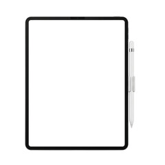 Sleek digital tablet and stylus for creative work and productivity